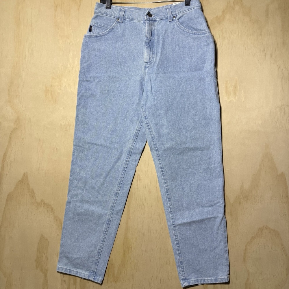 Chicβ Relaxed Jeans 14 Petite Womens Light Wash High Rise Mom Jeans